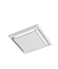 Duct Free Ventilation Fan For Odor And Humidity Control White Square Ceiling Or Wall Exhaust Fan with Plastic Grille installed