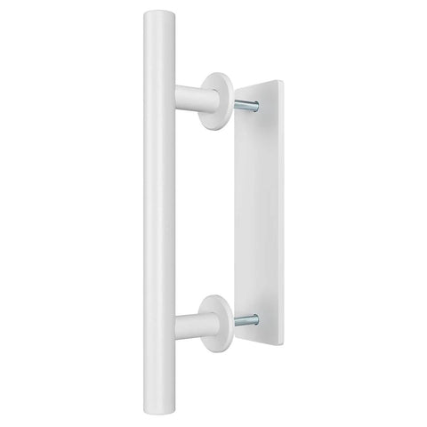 12 Inch White Heavy Duty Barn Door Handles Sliding Barn Door Pull Handle Large Rustic Two Sided Design For Gates Garages Sheds Furniture