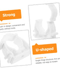 Close-up of heavy duty white PVC clamp from 35 Piece Pipe Clamp Buckle Repair Kit For Water Pipes And Hoses, showing push-in design