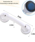 White Strong Suction Cup Handle No Drilling Installation For Glass Doors And Windows Cabinets And Refrigerators Tool Free