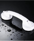 White Strong Suction Cup Handle No Drilling Installation for glass doors, stable and damage-free vacuum seal, on wet surface
