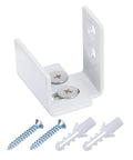 Bottom Floor Guide For Barn Doors Adjustable U Bracket Flush Design Flat Swing Stopper Carbon Steel Sliding Door Hardware Kit White with Screws