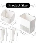 Dimensions of 3 Pcs Utensil Drying Rack Universal Cup Silverware Utensil Drying Holder Basket for Home Kitchen, White