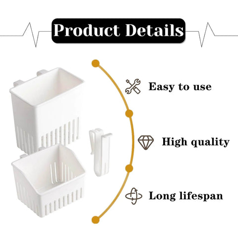 3 Pcs Utensil Drying Rack Universal Cup Silverware Utensil Drying Holder Basket for Home Kitchen, White, product details image