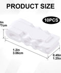 10 Pack Vacuum Storage Bags Sealing Clips Set product size diagram showing dimensions and packaging quantity.