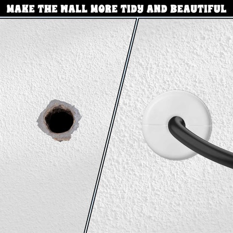2 Pack Wall Grommets For Cables Pass Through Anti Slip Hole Covers For Walls And Furniture White showing installation comparison