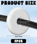 Close-up of 2 Pack Wall Grommets For Cables Pass Through Anti Slip Hole Covers For Walls And Furniture White with cable inserted