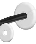 2 Pack Wall Grommets For Cables Pass Through Anti Slip Hole Covers in white with cable passing through, close-up view