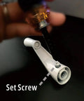 Casement Window Crank Handle Replacement White Three Eighths Inch Spline Socket 360 Degree Operation Zinc Alloy with set screw