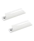 2 Pack 3-Inch Hole Center Window Sash Lift Handles With Mounting Screws In White, Durable Aluminum Alloy Construction With Rust Resistant Matte Finish