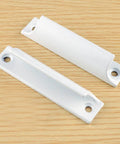 2 Pack 3-Inch Hole Center Window Sash Lift Handles With Mounting Screws In White, Durable Aluminum Alloy Construction