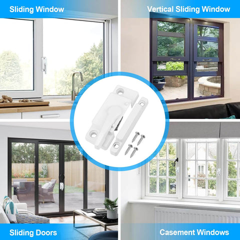 Cam Action Hook Window Sash Locks 10 Pack White Diecast Window Latches With Keeper for various window types
