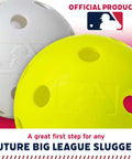 Plastic Baseballs - MLB - Includes 8 Balls for Batting Practice or Backyard Baseball Play - Replacement Balls – 70mm Official Baseball Size - White
