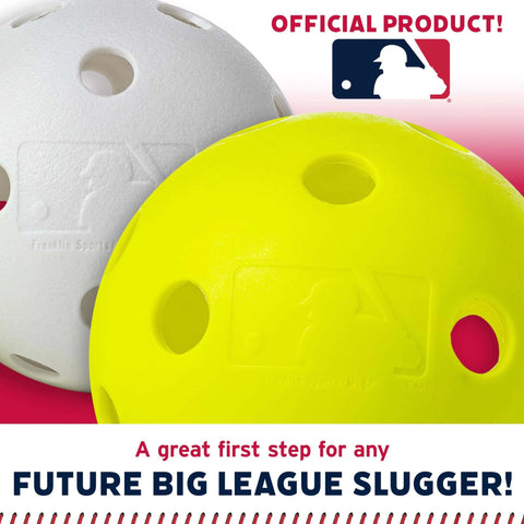 Plastic Baseballs - MLB - Includes 8 Balls for Batting Practice or Backyard Baseball Play - Replacement Balls – 70mm Official Baseball Size - White