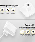 White Cabinet Knobs Set, 10 Pack Zinc Alloy Drawer Knobs, close-up of square white knob with secure fit and screw thread detail