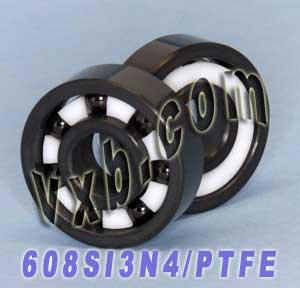 Wholesale 608-2RS Full Ceramic Si3N4 Skate Bearing 8x22x7 Si3N4 Miniature Bearings-Pack of 20 - VXB Ball Bearings