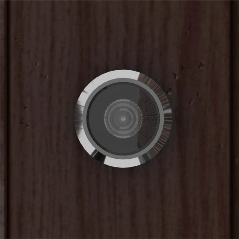 Wide Angle Door Peephole Viewer Kit, 2 Pack For One And A Half To Two And A Quarter Inch Doors, 180 Degree View, installed in wood door