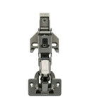 Front view of ✝️ 1-Pack Wide Angled Hinge 170 Degree, FACE Frame Application, Full Overlay with 0mm Face Frame Plate (2 - Set) 170°.