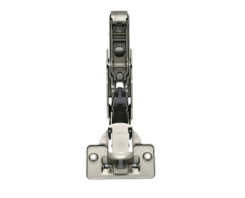 Front view of 1-Pack Wide Angled Hinge 170 Degree, FACE Frame Application, Full Overlay with 0mm Face Frame Plate