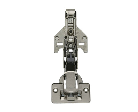 Front view of ✝️ 1-Pack Wide Angled Hinge 170 Degree, FACE Frame Application, Full Overlay with 0mm Face Frame Plate (2 - Set) 170°.