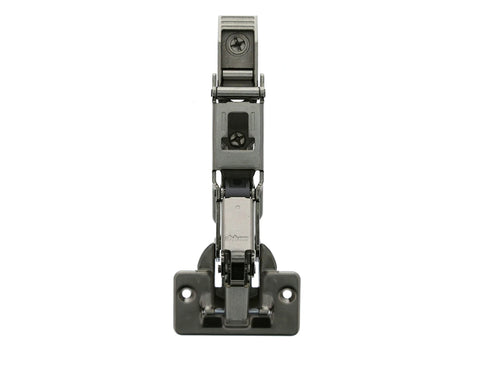 Front view of ✝️ 1-Pack Wide Angled Hinge 170 Degree, FACE Frame Application, Full Overlay with 0mm Face Frame Plate (2 - Set) 170°