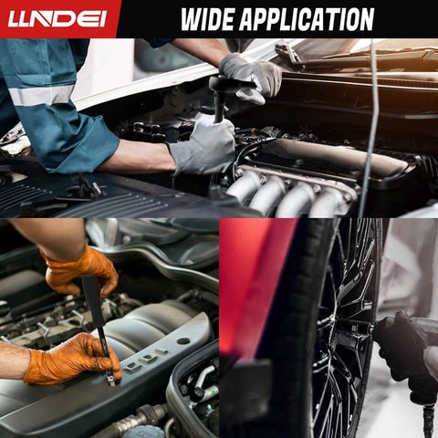 Mechanics using Three-Eighth Inch Drive Impact Socket Set Kit With Standard SAE And Metric Sizes, 95 Piece on automotive repairs