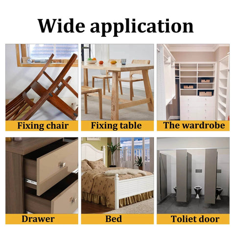 Applications for 8 Sets 4 Inch Stainless Steel Flat Plate Straight Bracket Flat Metal Brace Bracket on furniture and fixtures.