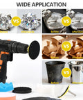 3 Inch Polishing Kit With Hook And Loop Sanding Discs 12 Grits 80 To 10000 shown in various applications, including jewelry and woodworking.