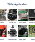 10 Loop Wire Rope Isolator Made From 304 Stainless Steel Anti Vibration Mount Shock Absorber Damper For Industrial And Commercial Use With Versatile Mounting Options Crimp Patterns And High Performance Vibration Damping For Beefed Up Heavy Duty Equipment shown in various applications including hanging box, moving table, and control cabinet.