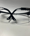 2 Pack Wide Frame Safety Glasses Goggles Anti Fog UV Resistant Over Glasses with black temples on white surface