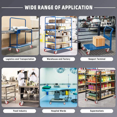 Wide range of application for Stainless steel 4 inch heavy duty caster wheels with brakes, 304 rust proof swivel casters in various settings.