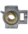 Front view of Pack of 2 UCST210-32NPMZ2 wide-slot set-screw plated housings zinc-body nickel-insert mounted pillow block for ball bearings.