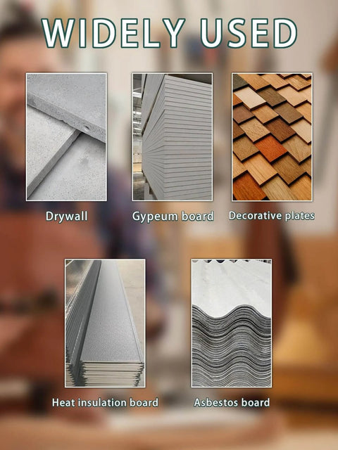 Widely used materials: drywall, gypsum board, decorative plates, heat insulation board, asbestos board for versatile applications.