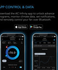 WiFi app interface for Airtitan T8 Crawl Space Vent Fan With WiFi App Temperature Humidity Controller For Basement Exhaust And Odor Control