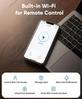 Smartphone displaying app for Keyless Entry Smart Lock With Built In WiFi Keypad Deadbolt For Front Door No Bridge Required Easy Installation With App Remote Control Auto Lock And Voice Control Battery Level Indicator And Secure Access Management BHMA Grade 3 next to a laptop.