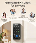 WiFi Smart Door Lock Deadbolt For Front Door Keyless Entry With Built In WiFi Remote Access App Unlock Fingerprint And Passcode Works With Alexa And Google Assistant Auto Lock Security with PIN code display