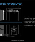 Diagram of Universal Window Duct Kit For 4 Inch And 6 Inch Inline Fans With Adjustable Rails for exhaust and intake by AC Infinity.