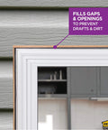 Versatile Gray Foam Backer Rod Set 1/2in x 20ft sealing window gaps to prevent drafts and dirt. Essential Caulk Saver for Sealing Concrete Gaps.