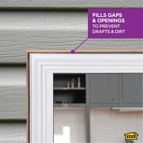 Versatile Gray Foam Backer Rod Set 1/2in x 20ft sealing window gaps to prevent drafts and dirt. Essential Caulk Saver for Sealing Concrete Gaps.
