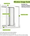 Window usage guide for installing Thick Self Adhesive Brush Weather Stripping For Windows And Doors 0.9 Inch Brush Height By 0.4 Inch Backing Width 33 Feet Length Grey Sliding Seal Strip Window Felt Dust Stopper Draft Blocker Insulation And Winter Weatherproofing with installation steps for casement, sliding, and awning windows.