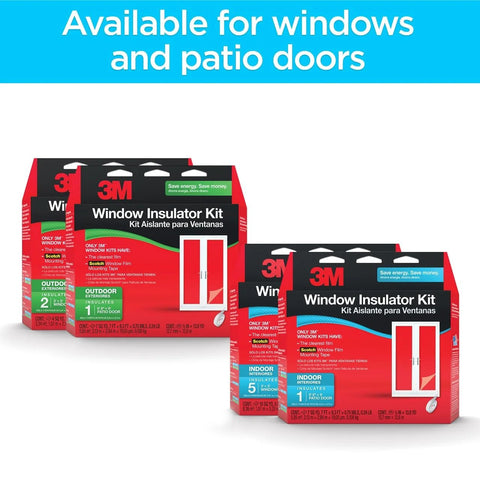 Indoor Window Insulation Kit For Five 3x5 Windows With Heat Shrink Film And Mounting Tape in packaging