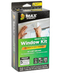 Heavy Duty Window Insulation Kit For Cold Weather Fits Up To Five Windows With Puncture Resistant Shrink Film And Window Tape box