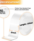 Diagram showing specifications of Thick Window Insulation for Winter Residue-Free, Heavy Duty Transparent Window Weather Sealing Tape