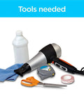 Tools needed for Indoor Window Insulation Kit For Five 3x5 Windows With Heat Shrink Film And Mounting Tape installation.