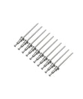 Window Regulator Rivets 10 Pcs Trim Clip Set Fits GM Chevy GMC Buick Cadillac, metal rivets shown in lined display