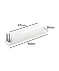 2 Pack 3-Inch Hole Center Window Sash Lift Handles With Mounting Screws In White, Durable Aluminum Alloy Construction With Rust Resistant Matte Finish