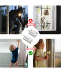 Two Piece Sliding Window Lock Cam Sash Lock for Double Sliding Windows with anti-jumping studs and corrosion resistant hardware
