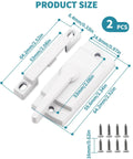 Two Piece Window Sash Locks Replacement Latches For Up And Down Sliding Windows Compatible With Horizontal And Vertical Sliding Sashes Security Locks With Screws Included showing product size