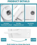 Two Piece Window Sash Locks Replacement Latches For Up And Down Sliding Windows Compatible With Horizontal And Vertical Sliding Sashes Security Locks With Screws Included, showing close-up of zinc alloy lock and screws