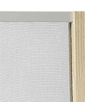 Close-up of Adjustable Window Screen For 25 To 45 Inch Wide Openings, 10 Inch High, 2 Pack, Marvin Style Fit with varnished wood end.